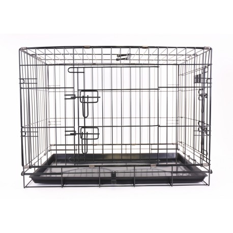 Cage de transport pliante longueur 78cm  pour chien en métal VIVOG