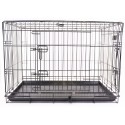 CAGE DE TRANSPORT pour chien pliante longueur 93cm en métal VIVOG-DOGFRENCHTOUCH