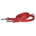 Longe nylon 3 positions rouge pour chien VIVOG