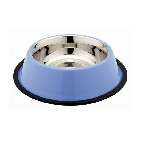 GAMELLE INOX pour chien ANTIDERAPANT 2,84 litres couleur AZUR VIVOG-DOGFRENCHTOUCH