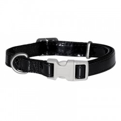 Collier pour chien Rock'n Roll noir verni VIVOG