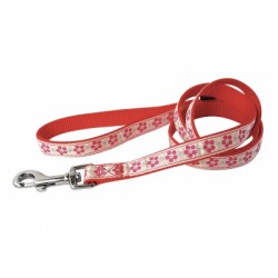 Laisse pour chien Meadow rouge nylon VIVOG
