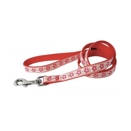 Collier pour chien Meadow rouge nylon réglable VIVOG