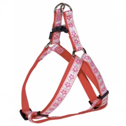 Harnais pour chien Meadow rouge nylon réglable VIVOG