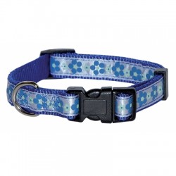 Collier pour chien Meadow bleu nylon réglable VIVOG