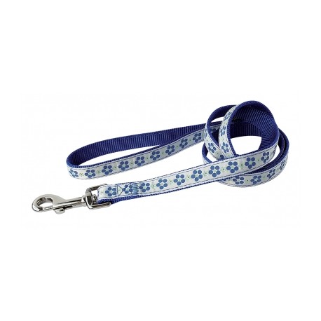 Laisse pour chien Meadow bleu nylon VIVOG