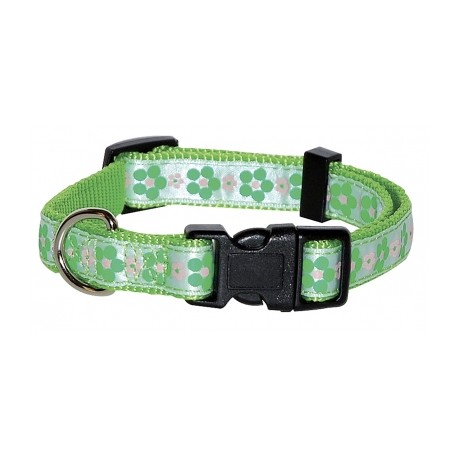 Collier pour chien Meadow vert nylon réglable VIVOG