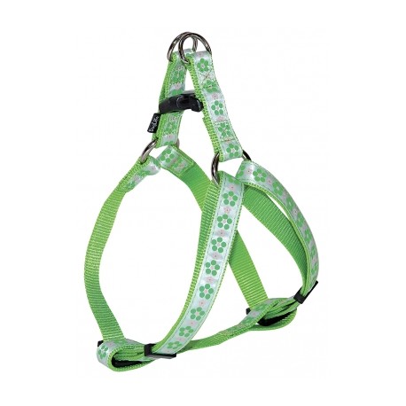 Harnais pour chien Meadow vert nylon réglable VIVOG