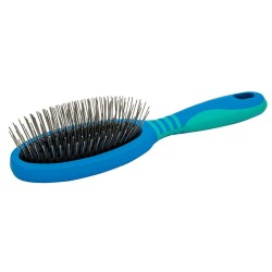 Brosse simple pour chien et chat picots métal bouts arrondis VIVOG