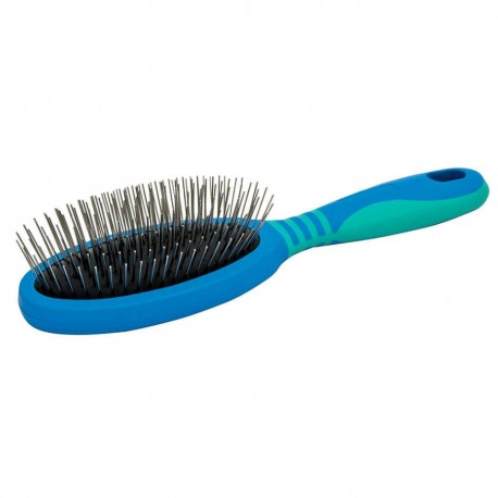 Brosse simple pour moyen et gros chien picots métal bouts arrondis VIVOG