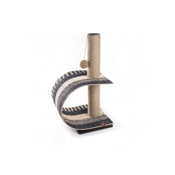 ARBRE A CHAT pour chat avec tunnel en papyrus bicolore Collection BLACK & WHITE MARTIN SELLIER