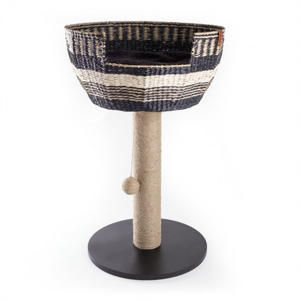 ARBRE A CHAT pour chat PANIER en papyrus Collection BLACK & WHITE MARTIN SELLIER - DOGFRENCHTOUCH