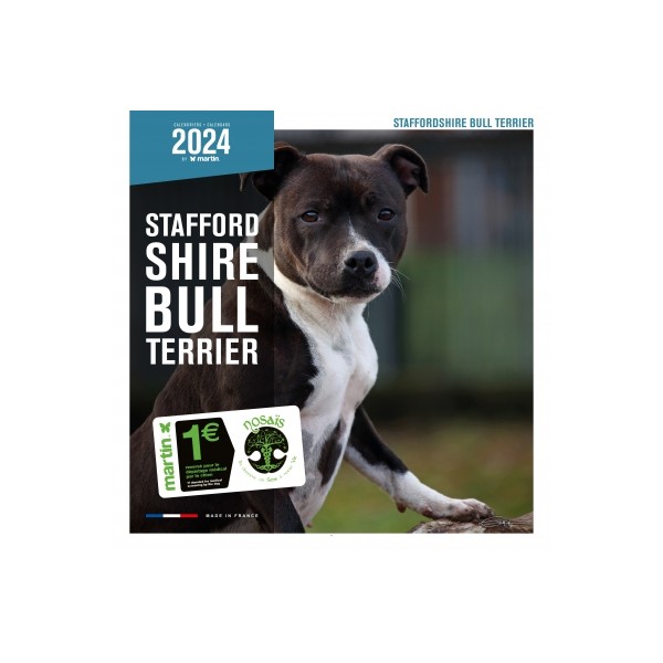 Calendrier chien 2023-2024 Stafford Shire Bull Terrier MARTIN SELLIER