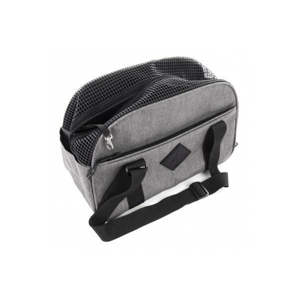 SAC DE TRANSPORT pour chien et chat Collection CROISETTE couleur gris MARTIN SELLIER-DOGFRENCHTOUCH