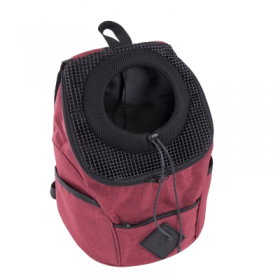 SAC CENTRAL pour chien et chat Collection CROISETTE couleur rouge MARTIN SELLIER-DOGFRENCHTOUCH