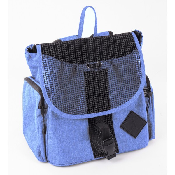 SAC VENTRAL pour chien et chat Collection CROISETTE couleur bleu jean's MARTIN SELLIER-DOGFRENCHTOUCH