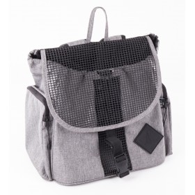 SAC VENTRAL pour chien et chat Collection CROISETTE couleur gris MARTIN SELLIER-DOGFRENCHTOUCH