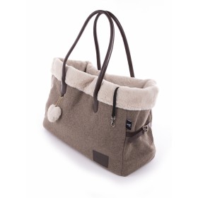 SAC MOELLEUX pour chien et chat Collection FAUBOURG couleur chataigne IMAGE-DOGFRENCHTOUCH