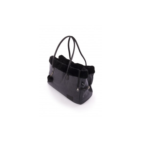 SAC MOELLEUX pour chien et chat Collection FAUBOURG couleur gris IMAGE-DOGFRENCHTOUCH