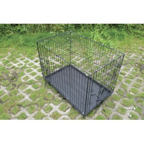 CAGE DE TRANSPORT pour chien en métal 2 portes longueur 92cm VIVOG-DOGFRENCHTOUCH