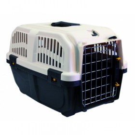 CAGE DE  TRANSPORT pour chien et chat SKUDO norme IATA grise MARTIN SELLIER - DOGFRENCHTOUCH