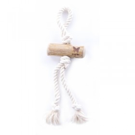 Jouet pour chien Corde & Bâton en bois de caféier EXPRESSO POIGNEE 2 CORDES MARTIN SELLIER