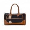 SAC DE TRANSPORT pour chien TRANSAT couleur noir et camel BOBBY-DOGFRENCHTOUCH