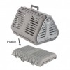 Cage de transport pour chien et chat triangle pliable MADERE MPS