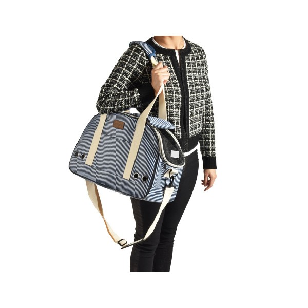 SAC DE TRANSPORT pour chien TENNIS couleur bleu BOBBY-DOGFRENCHTOUCH