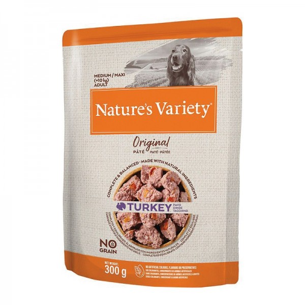 Pâté sans céréales pour chien dinde aux légumes ORIGINAL MEDIUM NATURE'S VARIETY