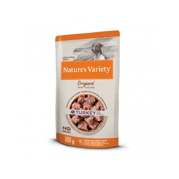 Pâté sans céréales pour chien dinde aux légumes ORIGINAL MINI NATURE'S VARIETY