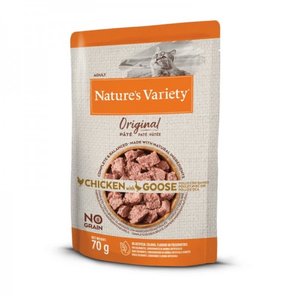 PATEE sans céréales pour chat POULET avec oie ORIGINAL NATURE'S VARIETY-DOGFRENCHTOUCH