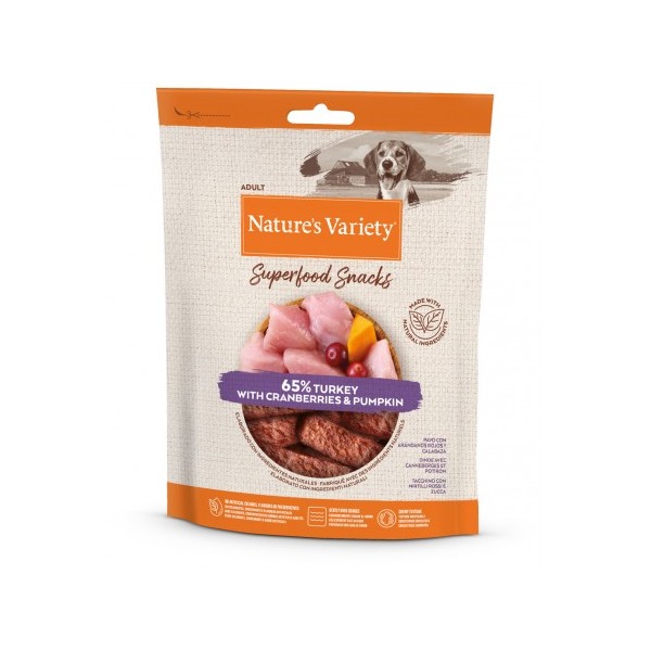 FRIANDISES pour chien SUPERFOOD SNACKS à la dinde NATURE'S VARIETY-DOGFRENCHTOUCH