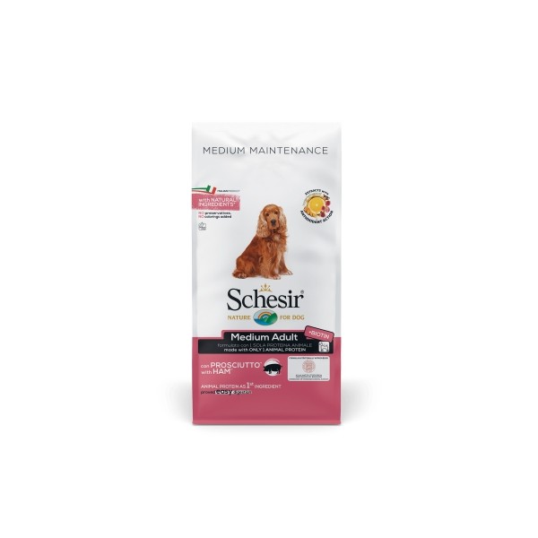 Croquettes pour chien moyen au jambon format 12Kg SCHESIR