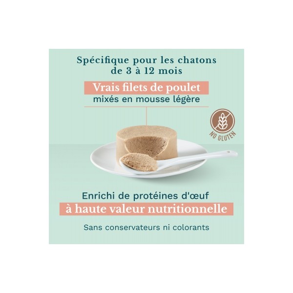 Mousse pour chaton au poulet x14 SCHESIR