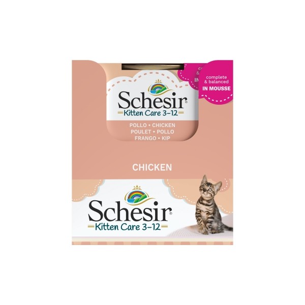 Mousse pour chaton au poulet x14 SCHESIR