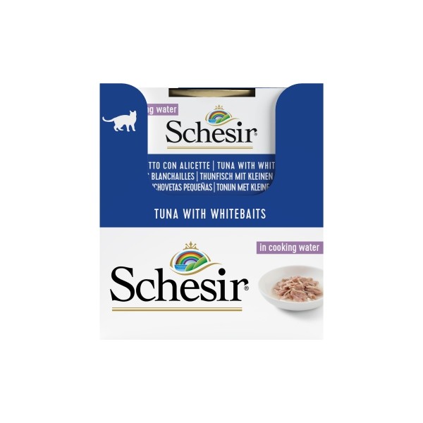 PATEE pour chat AU NATUREL thon et blanchailles 14x85g SCHESIR - DOGFRENCHTOUCH