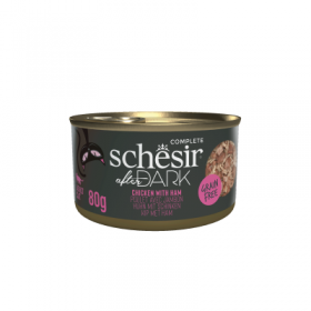 Filets En Bouillon pour chat au poulet et au jambon 80gx12 AFTER DARK SCHESIR