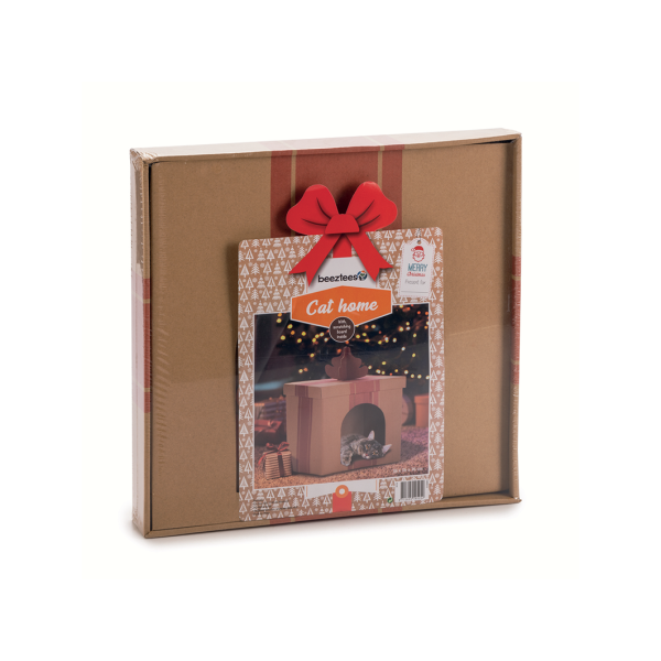 Griffoir pour chat forme boite à cadeau de Noël BEEZTEES