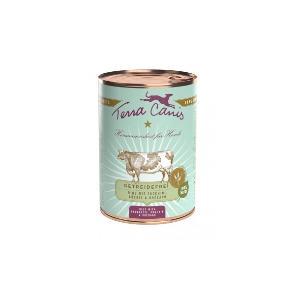 Patée pour chien au Boeuf 6x400g Grain Free TERRA CANIS