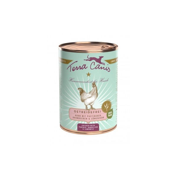 Patée pour chiens au poulet 6x400g Grain Free TERRA CANIS