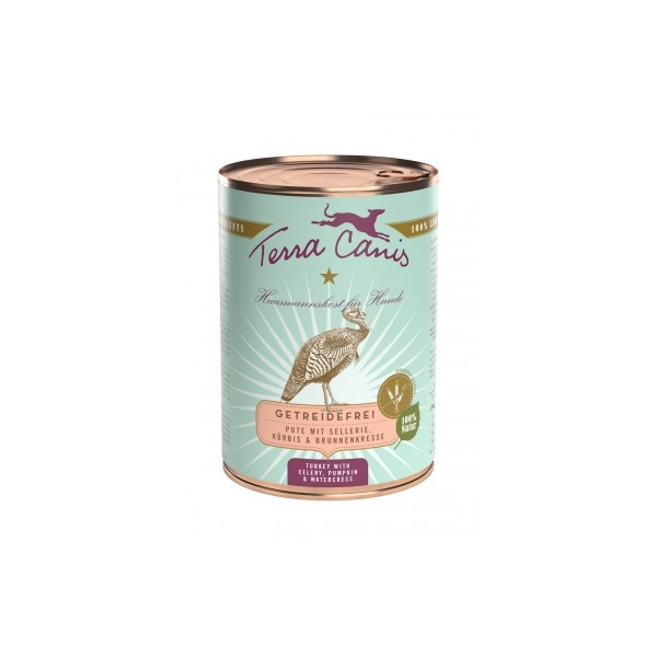 Patée pour chien à la dinde 6x400g Grain Free TERRA CANIS