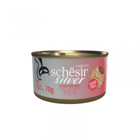 Mousse & Filets pour chat senior poulet et foie de canard 70gx12 SILVER SCHESIR