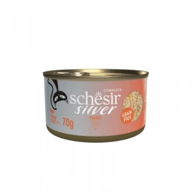 Patée pour chat senior Filets de poulet en bouillon 70gx12 SILVER SCHESIR