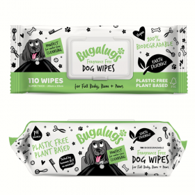 LINGETTES SANS PARFUM pour chien 100% biodégradables BUGALUGS