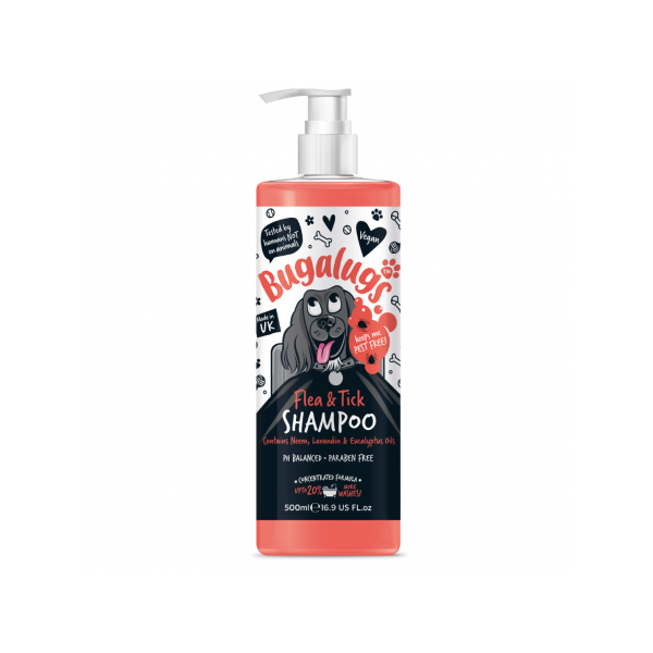 Shampooing  pour chien insectifuge FLEA & TICK BUGALUGS