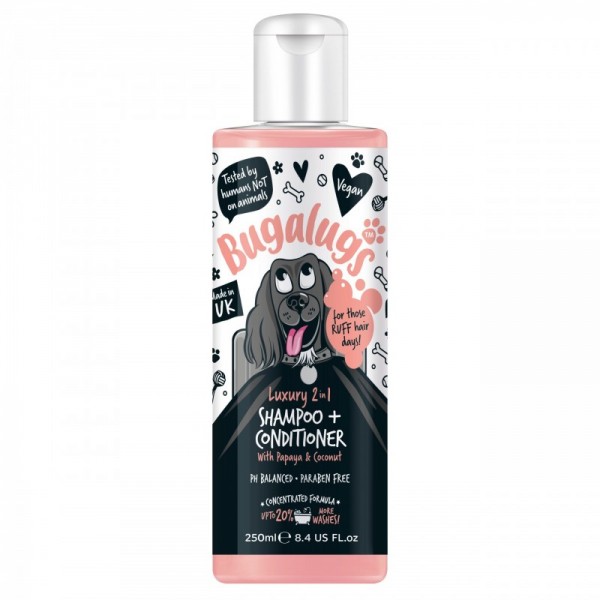 Shampooing conditionneur pour chien LUXURY 2 EN 1 BUGALUGS