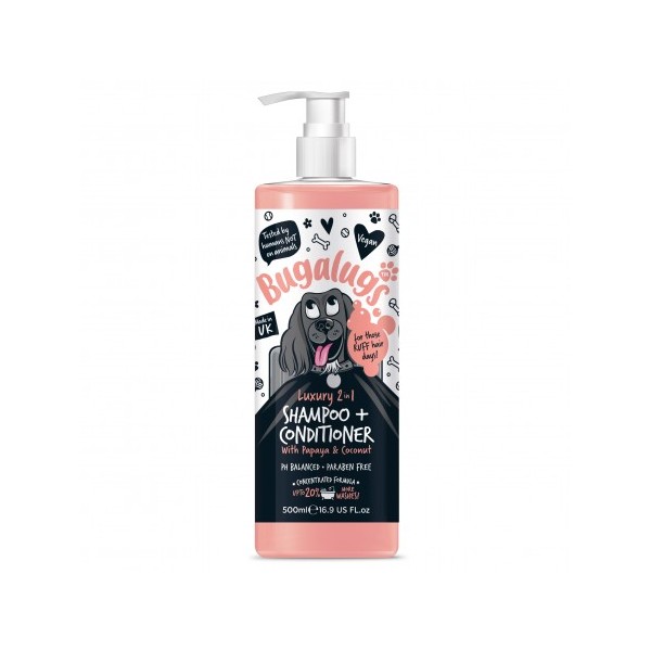 Shampooing conditionneur pour chien LUXURY 2 EN 1 BUGALUGS