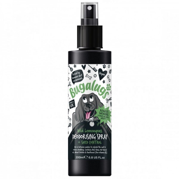 Spray déodorant pour chien anti perte de poils WILD LEMONGRASS BUGALUGS