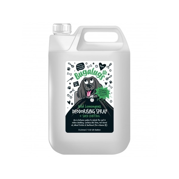 Spray déodorant pour chien anti perte de poils WILD LEMONGRASS BUGALUGS